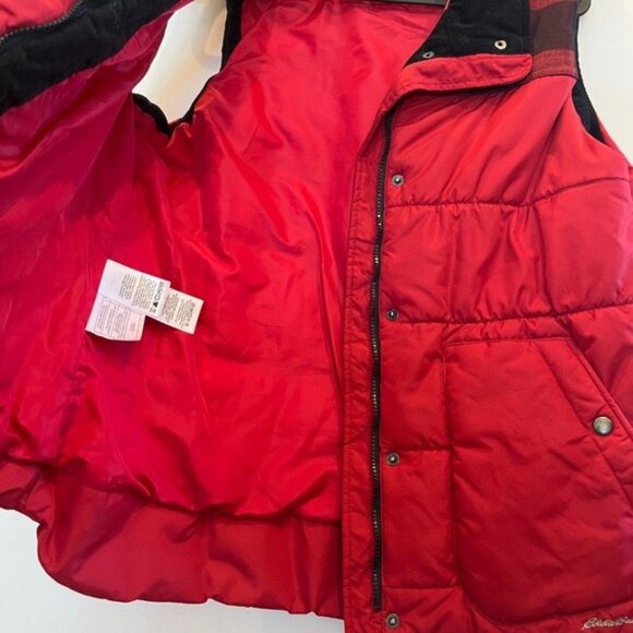 Eddie Bauer Buffalo Plaid Check Puffer Vest Women's Tall Large Outdoors Hiking - Picture 7 of 15